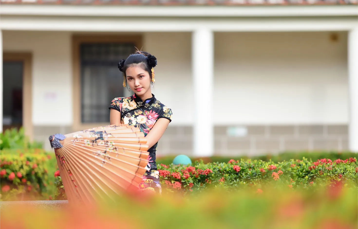 [Mzsock] NO.191 Chen Mengxin short cheongsam high heels beautiful legs street photography#[100P]-38